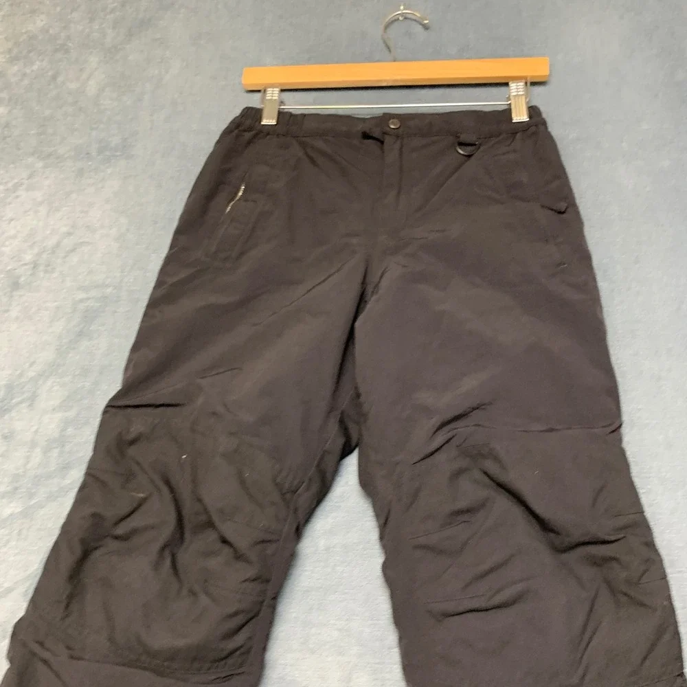 Lands' End Snow Pants Youth 10H Black Pockets Cropped Waterproof Outdoor
